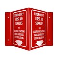 Aek Emergency First Aid Supplies for AllergyOpioidBleeding 3D Sign EN9997